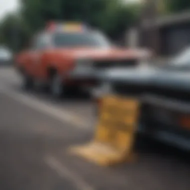 Towing Notice on Vehicle A visual representation of a towing notice on a vehicle