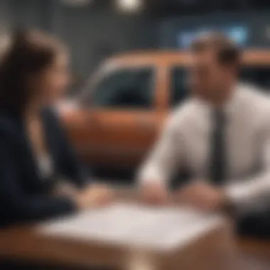 Consultation with Independent Agent Independent auto insurance agent discussing options with a client