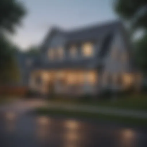 A serene neighborhood showcasing homes with affordable insurance options
