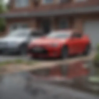 Illustration depicting the comparison between auto and home insurance