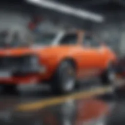 A high-quality auto body repair shop showcasing advanced tools and equipment.