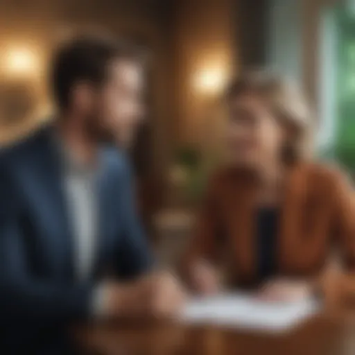 A couple discussing their life insurance options