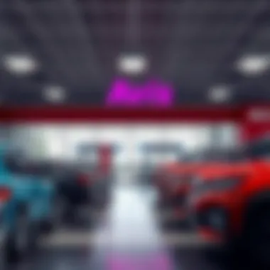 Avis Rental Location with Diverse Vehicle Selections Modern Avis rental location showcasing various vehicle options