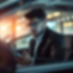 A confident individual analyzing car pricing data