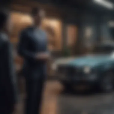 A negotiation scene between a seller and a buyer.