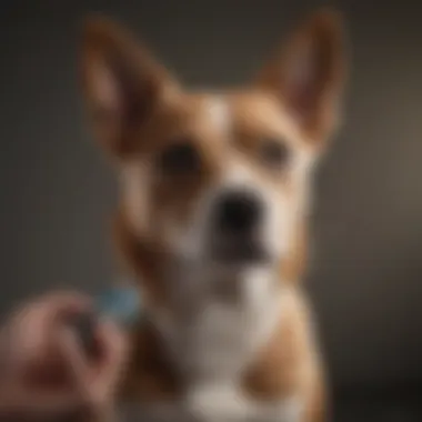 Professional Microchipping: A Safe Approach A calm dog receiving a professional microchipping procedure