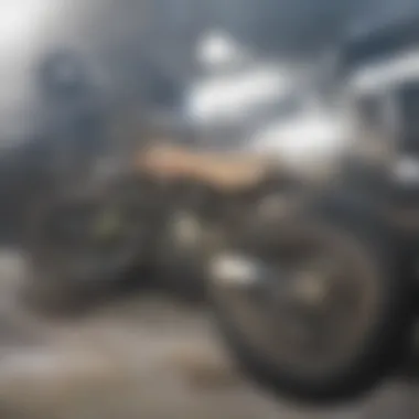 Essential Modifications for Road Legality Close-up of a modified dirt bike for road use