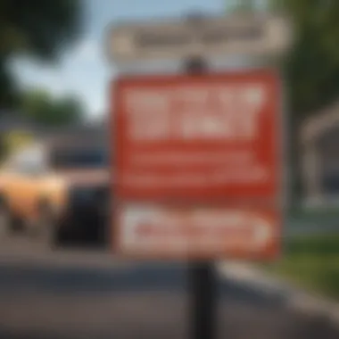 Local Auto Inspection Options Sign A sign indicating local auto inspection options in a neighborhood