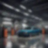 A modern auto inspection station with advanced equipment