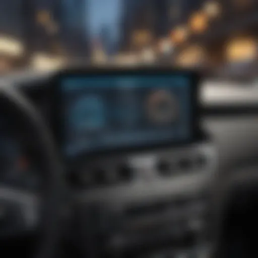 A detailed view of a car dashboard showcasing insurance information