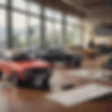 Comparing Loan Options for Used Cars An organized table with loan options and interest rates laid out