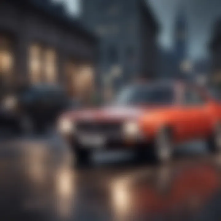 A concept illustration of affordable car insurance rates