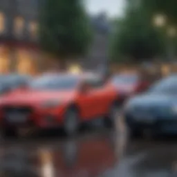 A diverse group of individuals discussing car insurance options