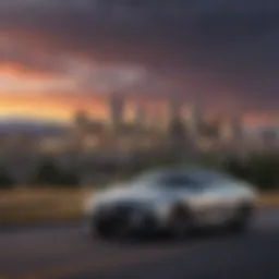 A scenic view of Denver showcasing the skyline and mountains