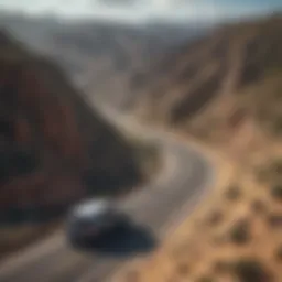 Map highlighting driving routes to Mexico