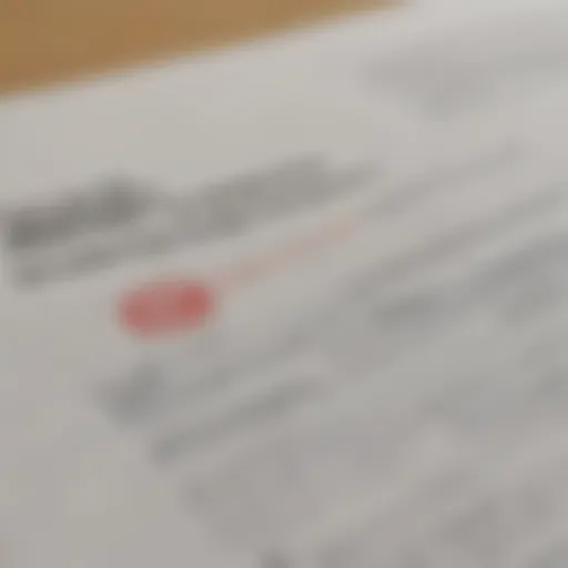 Illustration of a health insurance policy document with a cancellation stamp