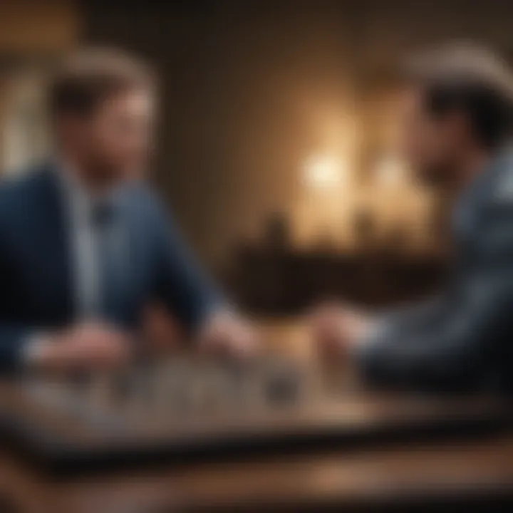 A focused negotiation scene highlighting effective communication techniques
