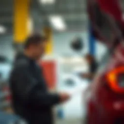 Local auto repair shop providing estimate