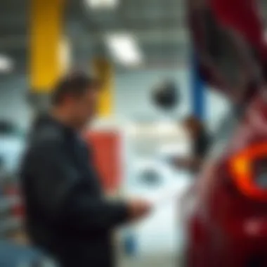 Local auto repair shop providing estimate