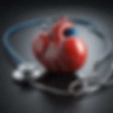 Illustration of a heart and a stethoscope symbolizing health care