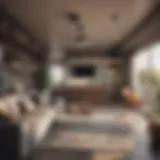 A modern mobile home showcasing interior design