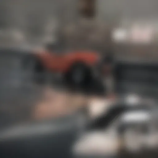 A vintage car displayed on a digital marketplace