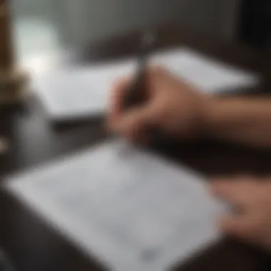 Filling Out the Application Form Passport application form being filled out