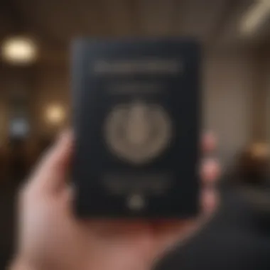 A traveler holding an expired passport