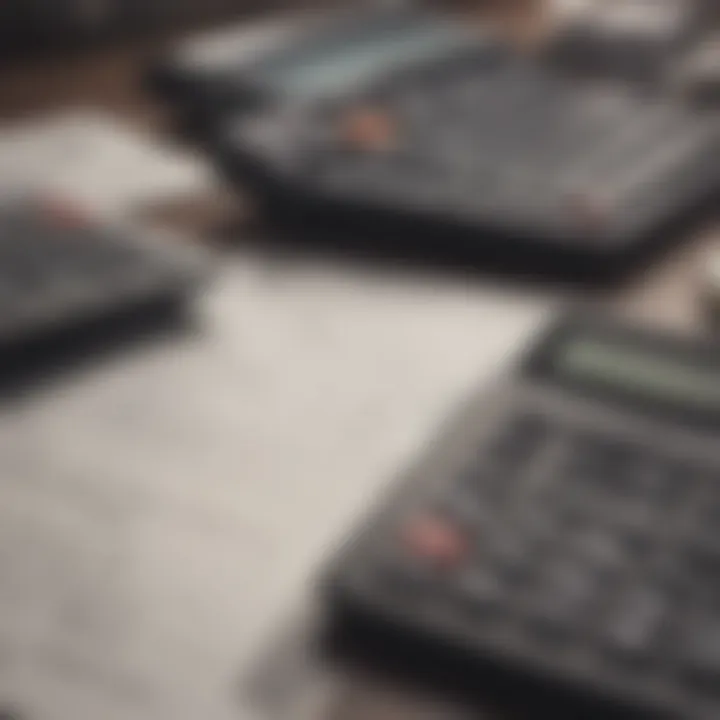 Calculator and financial documents representing cost analysis