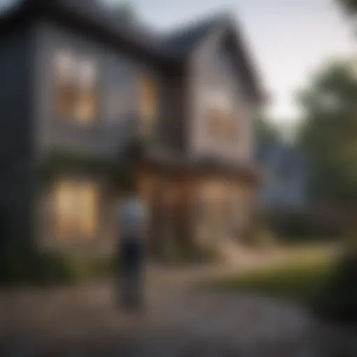 A thoughtful homeowner evaluating their property value