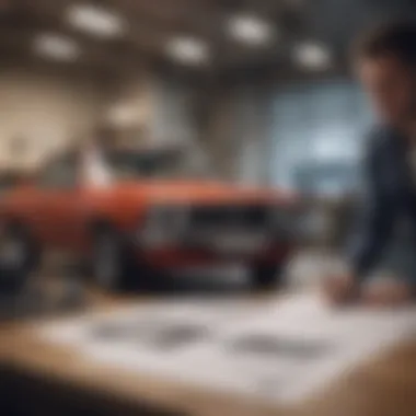 A thoughtful individual reviewing paperwork