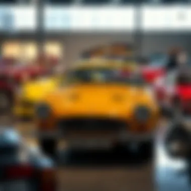 Classic car showcase highlighting vintage models