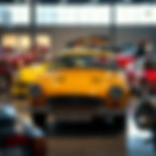 Classic car showcase highlighting vintage models