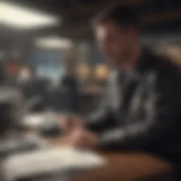 A person searching online for their driving record