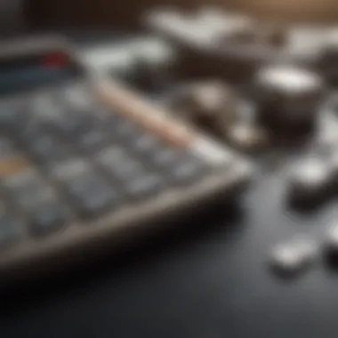 Calculating Financial Impacts A financial calculator with car-related expenses