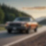 Scenic view of a vehicle on a Canadian highway