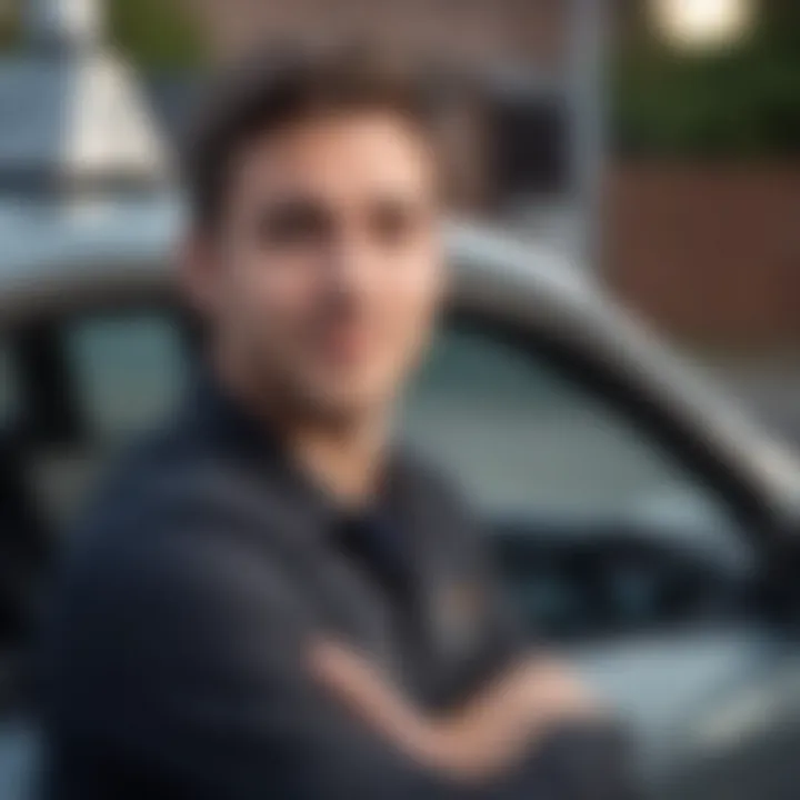 Confident driving test participant