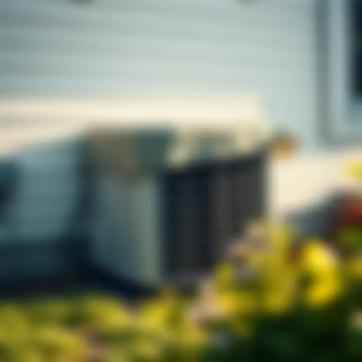 Shielding Your AC: Protective Cover Application Protective cover over an air conditioning unit