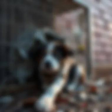 Consequences of Neglect: Damaged AC Unit Damaged AC unit caused by dog activity