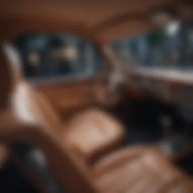 Interior of a classic car showcasing its luxurious design