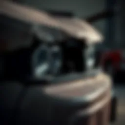 A close-up view of a damaged vehicle highlighting its condition