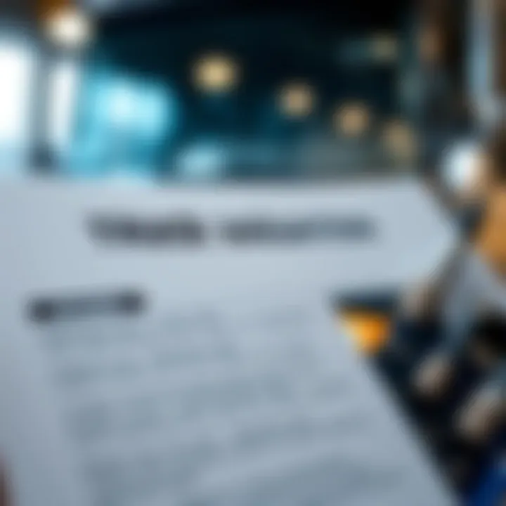 A close-up of a truck's valuation document