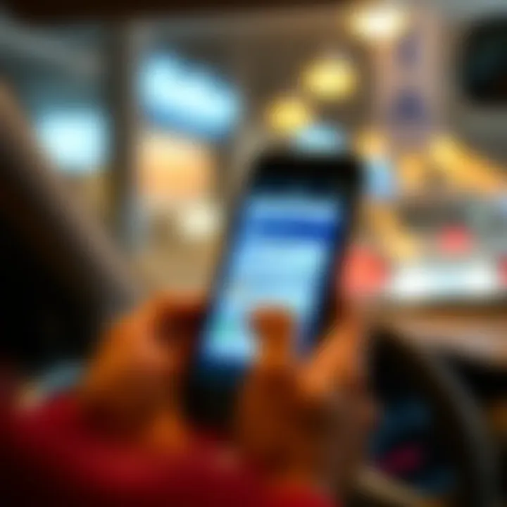 Booking Made Easy with Technology A smartphone displaying a car rental app with seamless booking options.