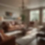 A beautifully staged living room showcasing elegant decor and inviting atmosphere