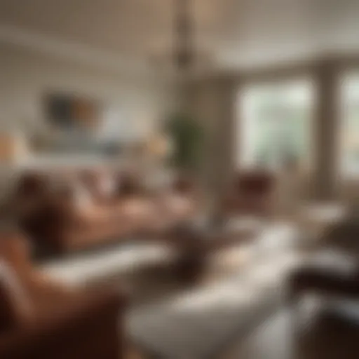 A beautifully staged living room showcasing elegant decor and inviting atmosphere