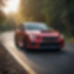 Subaru WRX on a winding road