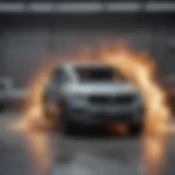 SUV crash test demonstration