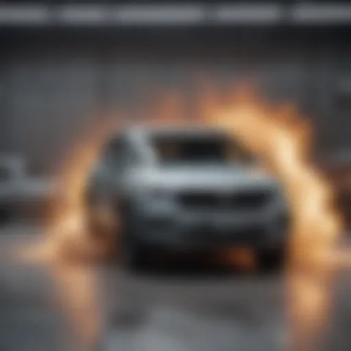 SUV crash test demonstration