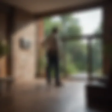 Home Inspector Assessing a Property A home inspector assessing a property