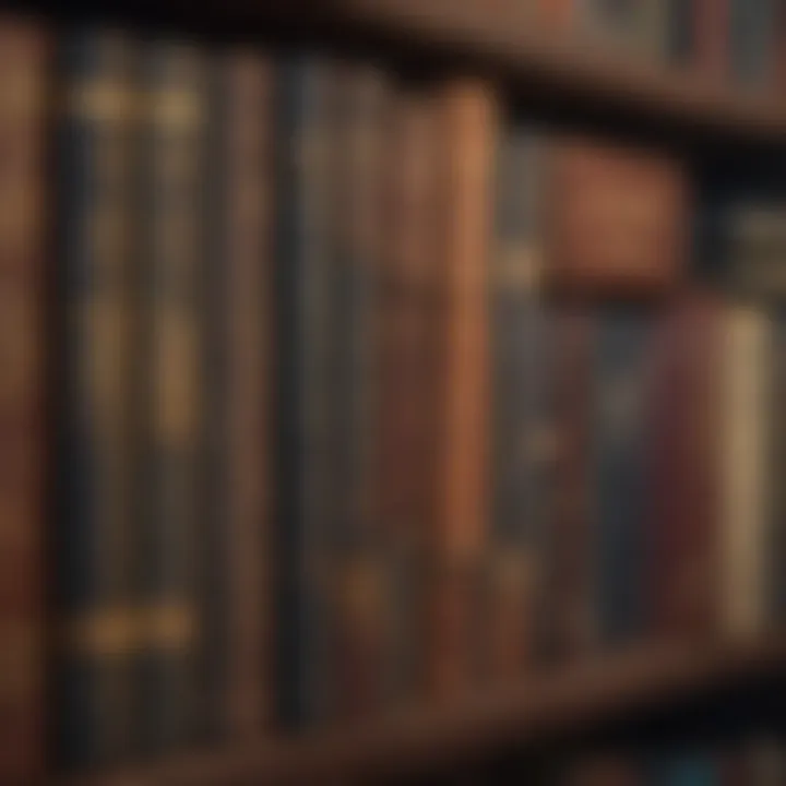 An elegant display of classic books on a shelf